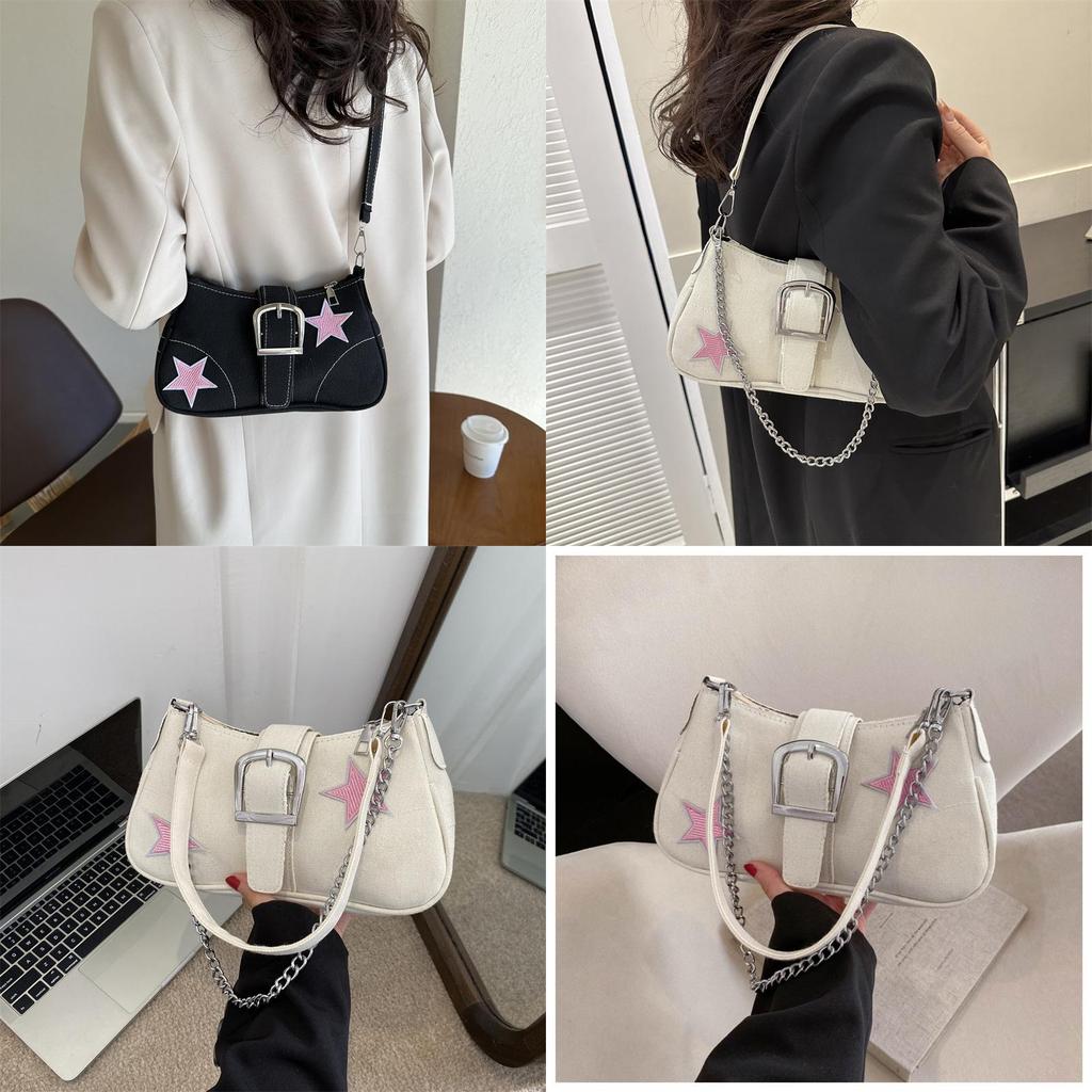 Fashionable Canvas Street Style One Shoulder Bag 2023 Winter New Fashion Casual Crossbody Bag