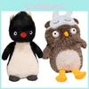 Adorable 25cm Plush Owl With Eye Mask And Fluffy Penguin Soft Toy For Girlfriend Birthday Gift