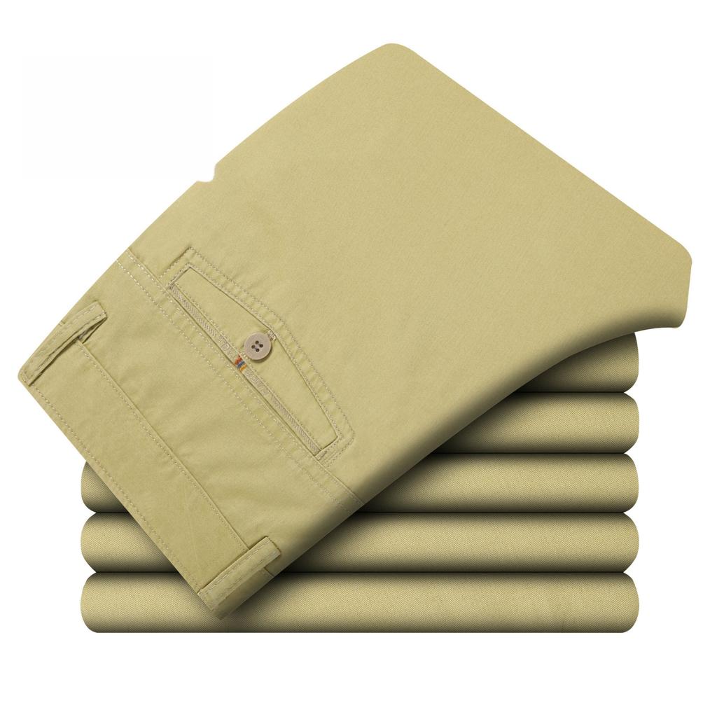 Men's Casual Pants Loose Spring and Autumn Straight Solid Color Men's Long Pants