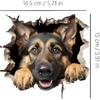 Decorative Decals 3D German Shepherd Car Sticker Set, Vinyl Material, Suitable for Decorating car Bodies, Windows, Rear Windshield, Bumpers, Walls,