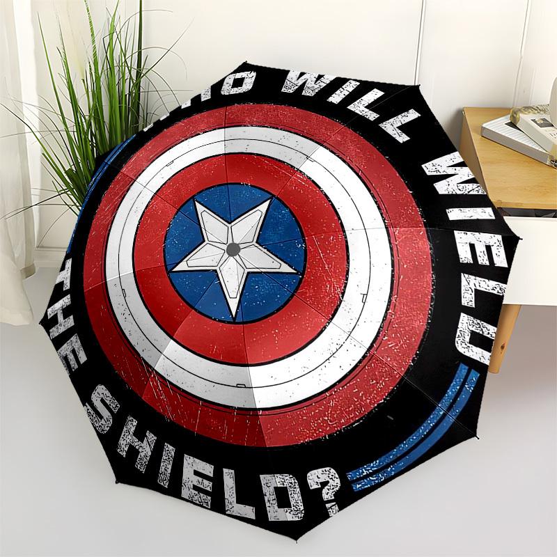 

1pc Who Will Wield The Shield Umbrella with Plastic Handle,Suitable for All Seasons Travel Outdoor Multi-functional UmbrellaDCS042