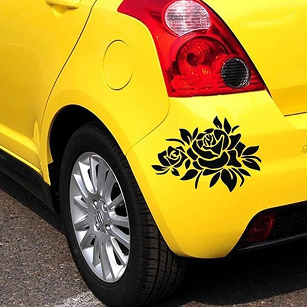 Avtagbart rosmönster för bilhuvkropp fönsterdekal Anti repor Dekal