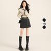 Women's 2026 Retro Plaid Woolen Chain High-Waist Bodycon A-line Skirt