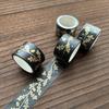 YUBX Masking Tape Vintage Washi Paper Tape with Gold Foil and Retro Pattern Perfect for DIY Gift and 6-Piece Set - Crafts, Journals, Planners,