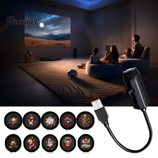 Christmas Projector Lights Rotating Lights, Holiday Projection Light, 360 Degree Rotation Festive Light Dynamic Projector, Multiple Patterns