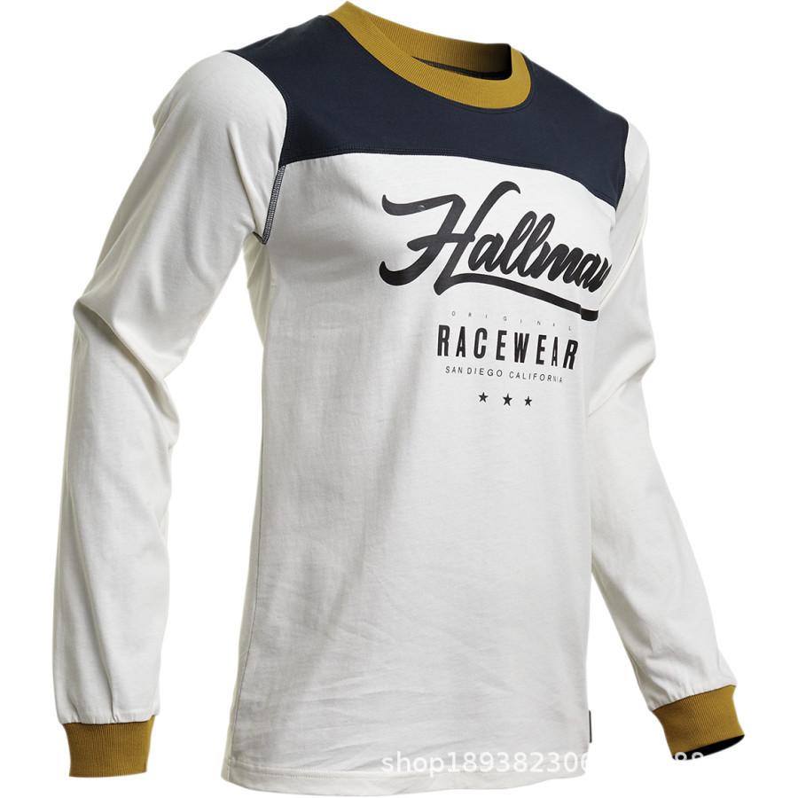 Downhill Suit Mountain Bike Riding Suit Long Top Off-Road Motorcycle Suit T-Shirt Ball Suit Crew Neck Formulation Summer