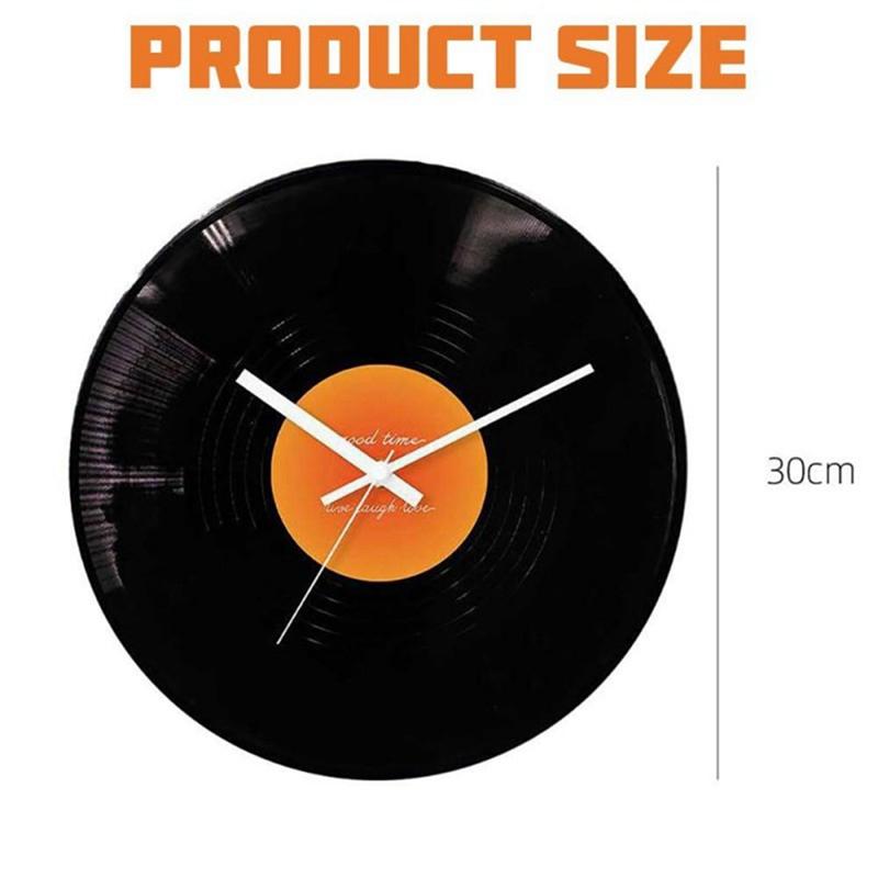 Creative Vinyl Record Style Clock with Display Stand Clock Ornament
