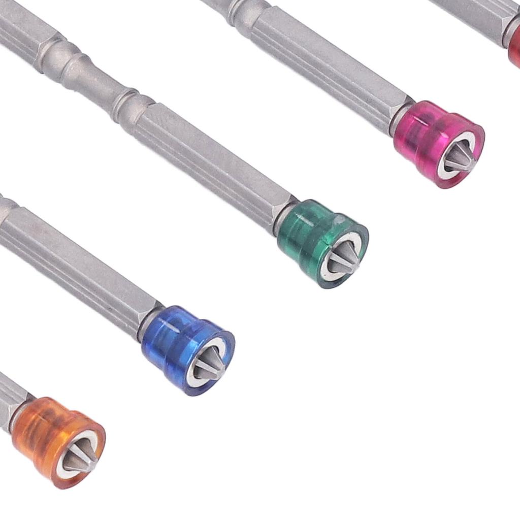 5PCS Magnetic Ring Screwdriver Bits 1/4in Hex Shank Alloy Steel Electric Power Driver Bit Set