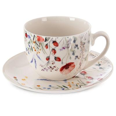 Filiżanka Maki Ze Spodkiem Porcelanowa Do Picia Kawy Herbaty 260 Ml