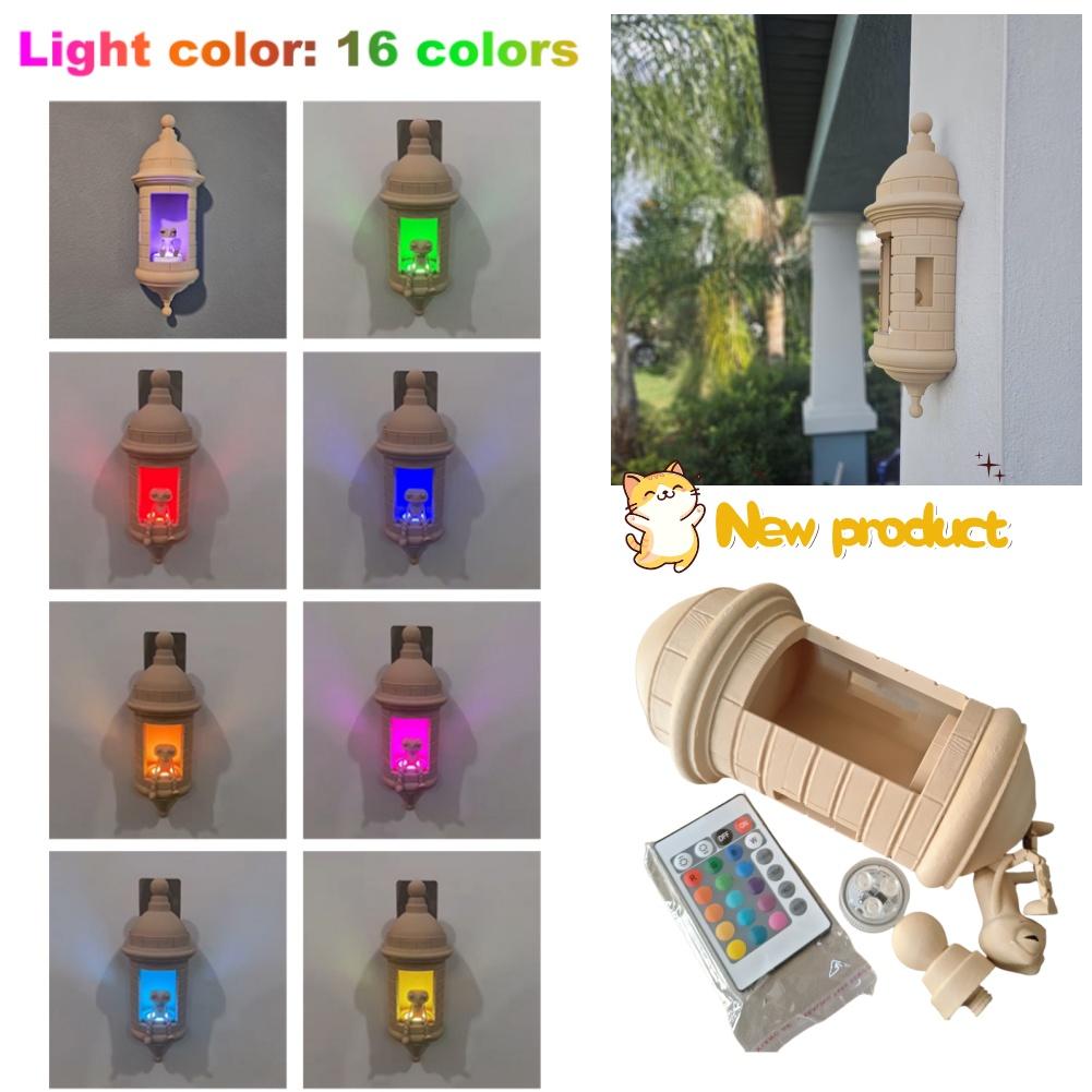 Frog Wall Lamp Decor Home Decoration Night Light Amphibian Themed Lighting Kids Room Novelty Light with 16 Light Color USB Power