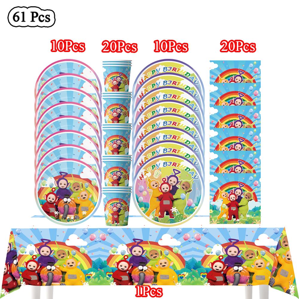 

Декор на День Народження Тінкі Вінкі Антена Дитина Одноразовий Посуд Скатертина Тарілка Чашка Подарунковий Пакет Дитячі Подарунки Товари для Вечірки