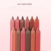 12-teiliges Set mit mattem Lippenkonturenstift, wasserdicht, verwischt nicht leicht, Lippenkonturenstift, Lippen-Make-up, Lippenstift, Stift mit Roller Pen Knife