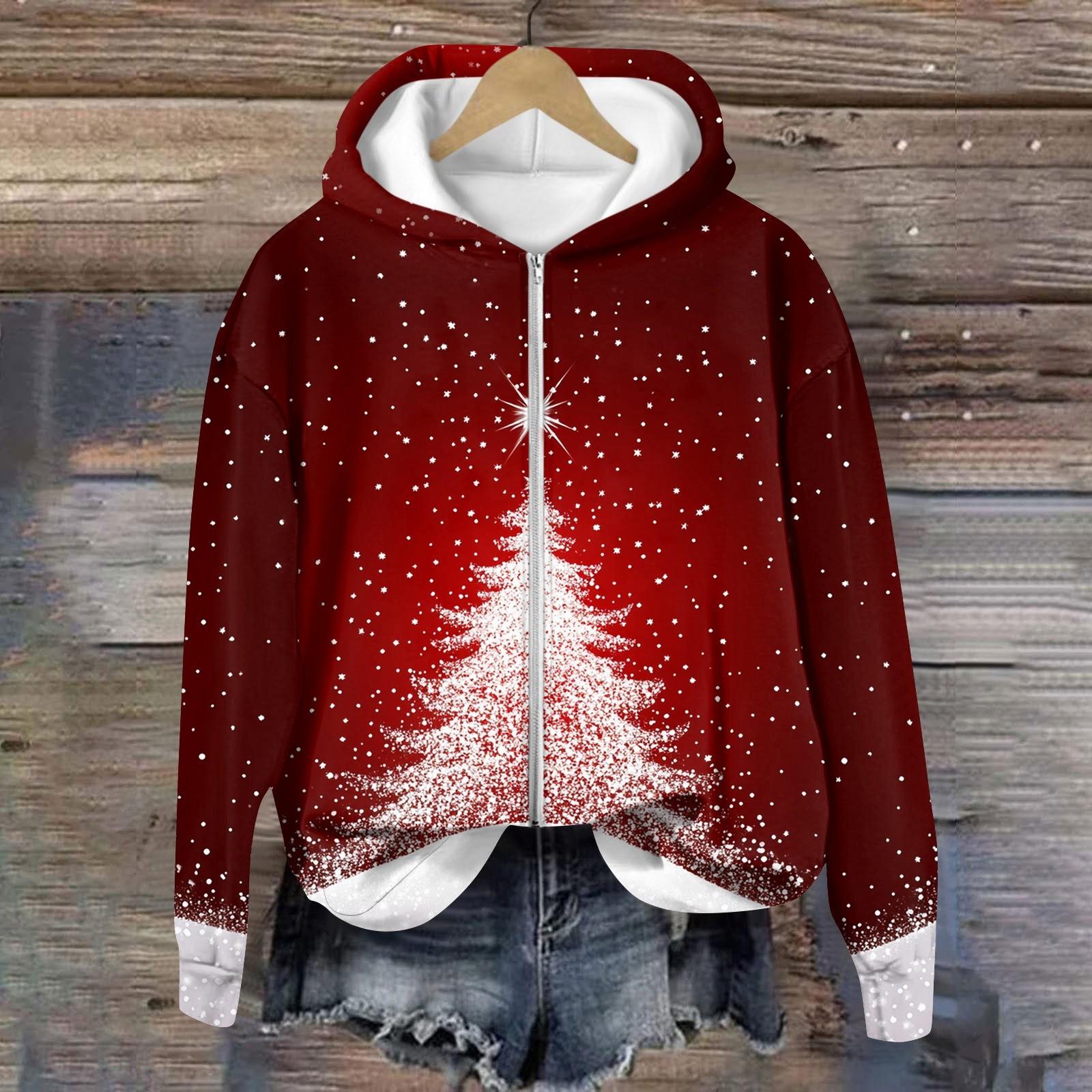 

Куртки для женщин Пальто с длинным рукавом на молнии с принтом Верхняя одежда Повседневные куртки XXL киноварь