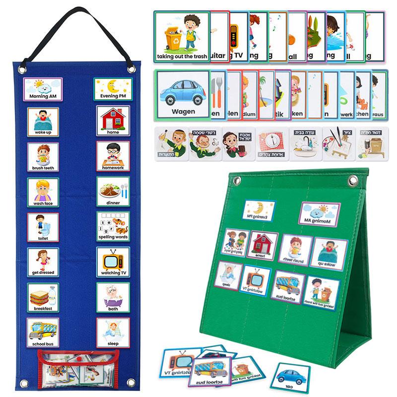 Toys Visual Schedule Sensory Montessori Parish Activities Time Learning Calendar German/Israeli Good Habits Training Games Kids