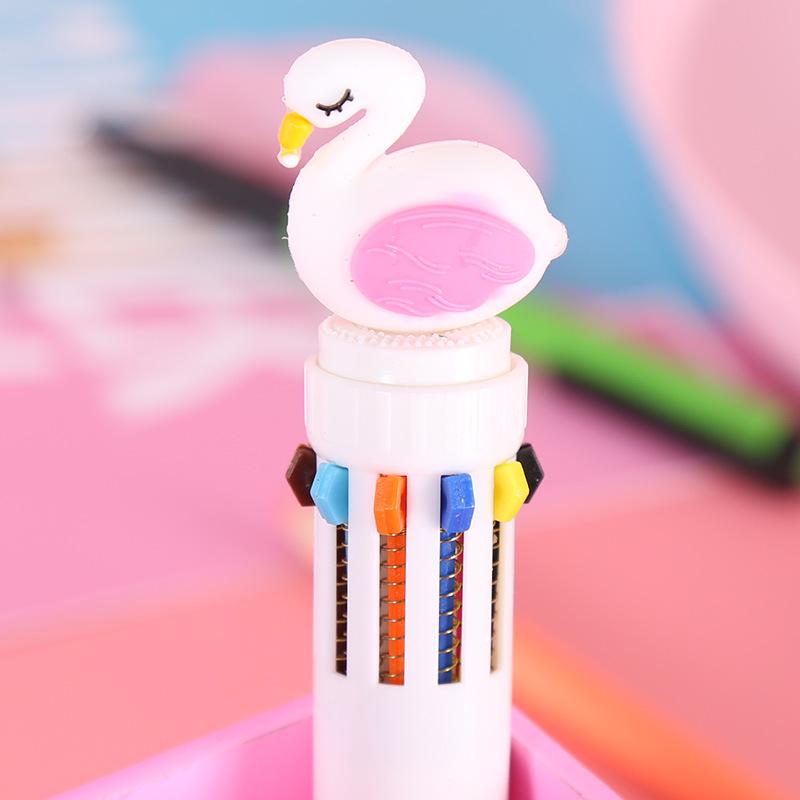 Adorable Multi-Color Korean Dinosaur Ballpoint Pen, 0.5mm Black Ink