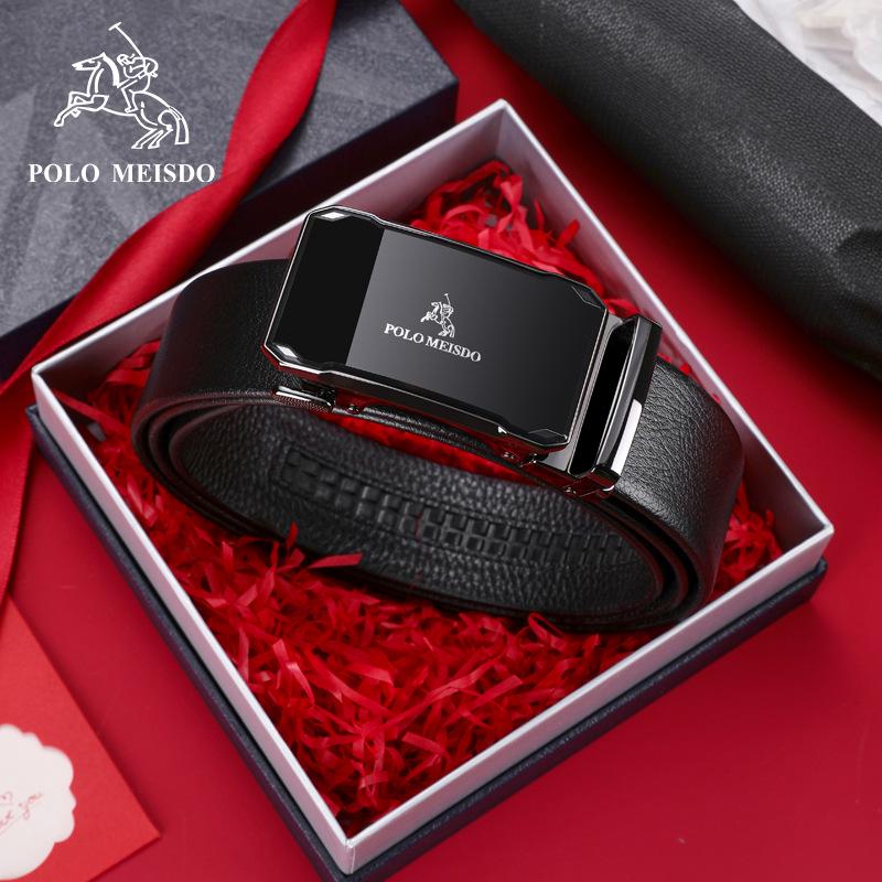 

Paul Messder Мужской ремень высокого класса из натуральной кожи с автоматической пряжкой 130 cm