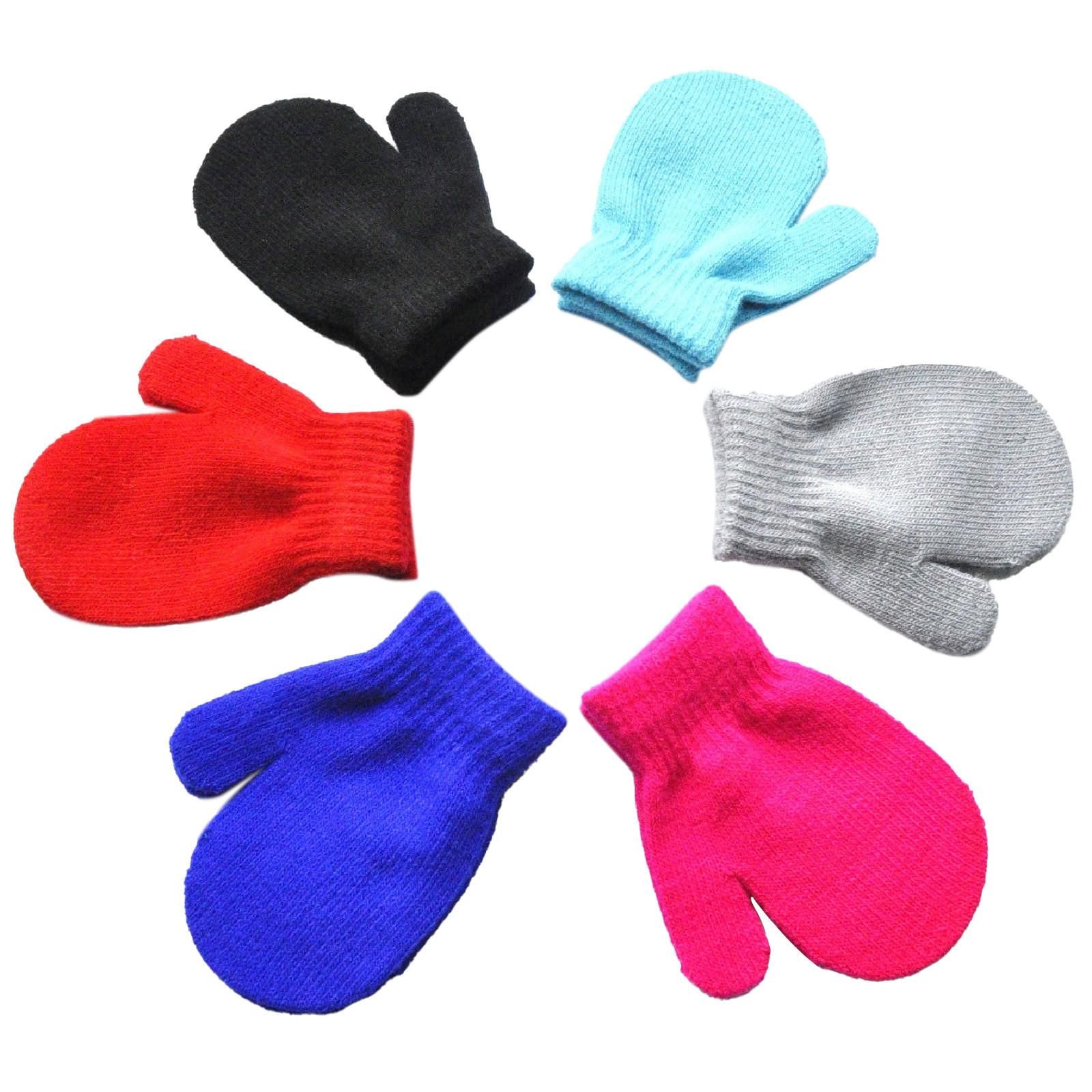 

6Pairs Infant Baby Cute Knit Mittens Hot Girls Boys Of Winter Warm Gloves