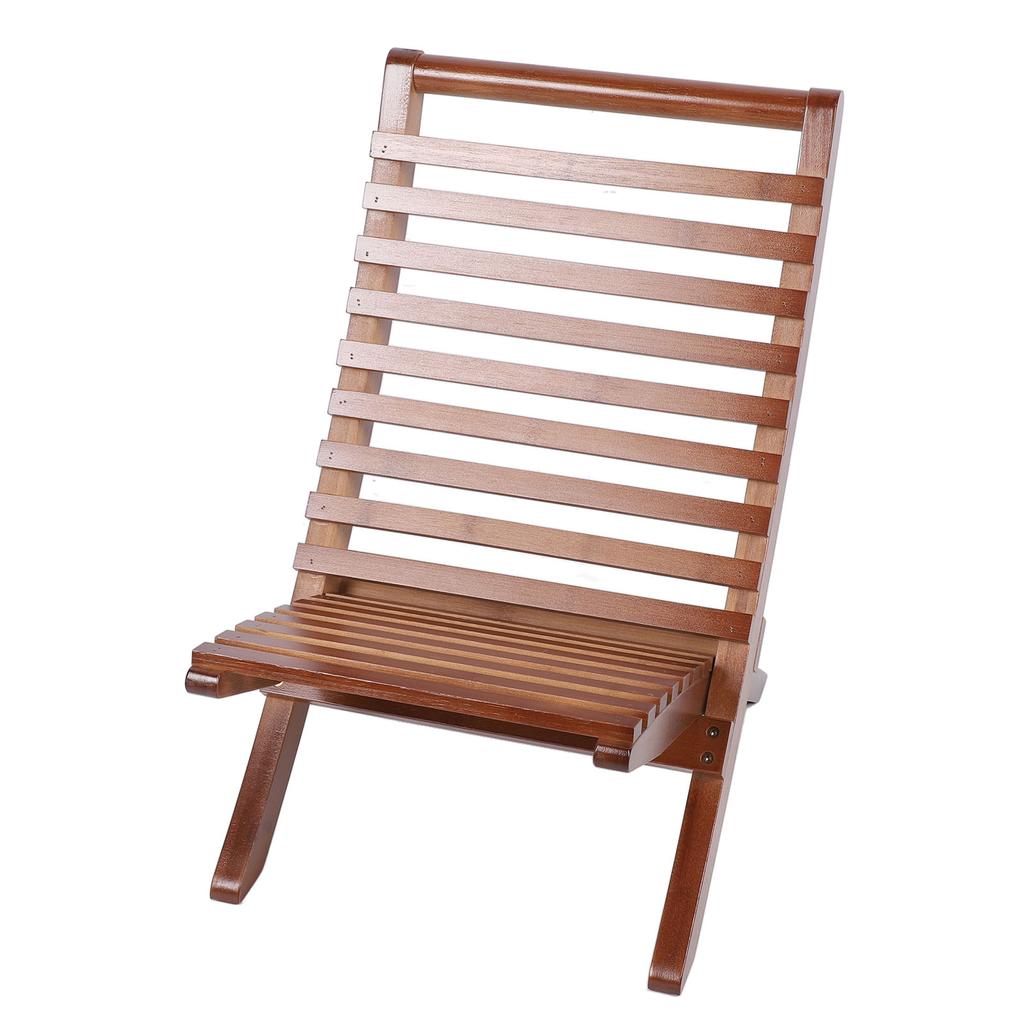 Holzstuhl Dunkelbraun Stilvoll Klappbar Ergonomisch Hohe Rückenlehne Stabile Unterstützung Holz Liegestuhl