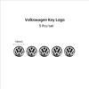 10/5Pcs 14MM Car Remote Key Badge Emblem Metal Logo Stickers For VW GTI Polo Golf Passat Tiguan Arteon Touareg CC Taigo Hub Cap
