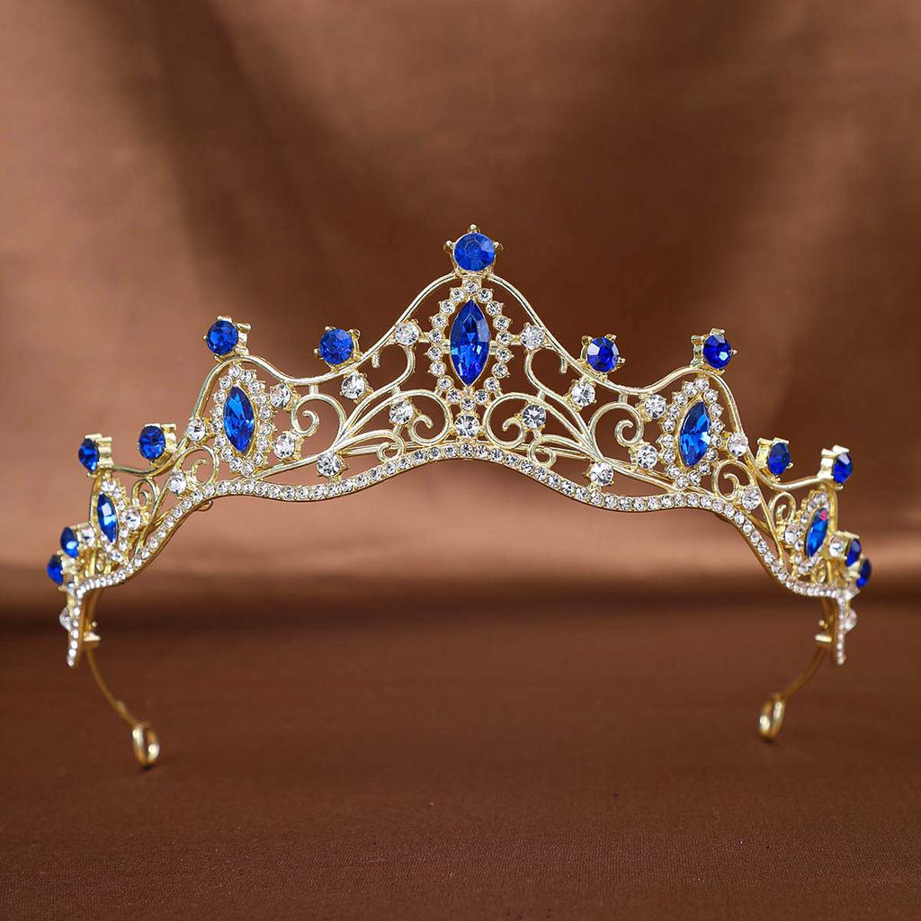 Bridal Crown Tiara Wedding Dress Accessories Headband Princess Birthday Stage Luxurious Crown Rhinestone Hair Accessories