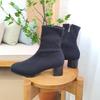 Kerrijade Angela Knit Span Socks Boots_Black
