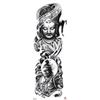 Waterdichte tattoo stickers voor de hele arm: Jezus, Maagd Maria, Kroon, Leeuw-ontwerp