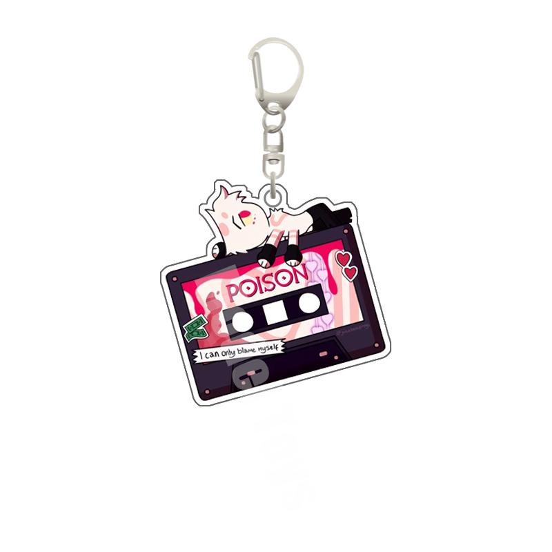 

5Cm Acrylic Decorative Pendant for Hazbin Hotel Alastor Charlie Vaggie Ad Character Creative Acrylic Keychain Exquisite Gift 5pcs