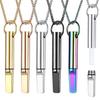 Threaded Twisted Tooth Stainless Steel Meditation Mindfulness Pendant Necklace Titanium Steel Whistle Breath Regulation