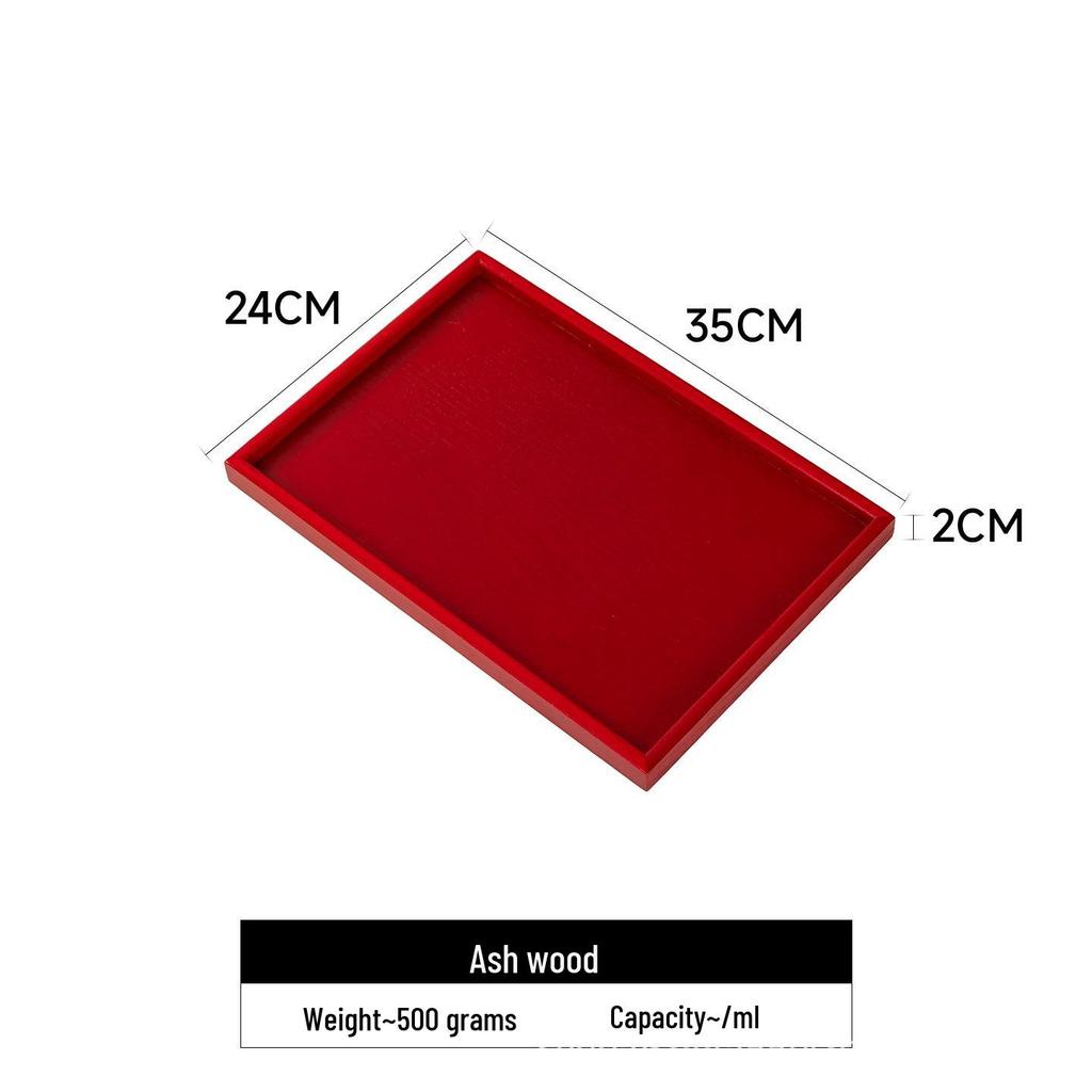 Massivholz Retro Rote Doppel-Glück Schale - Hochzeits-Teeservice & Neujahrs-Trockenfrucht-Platte