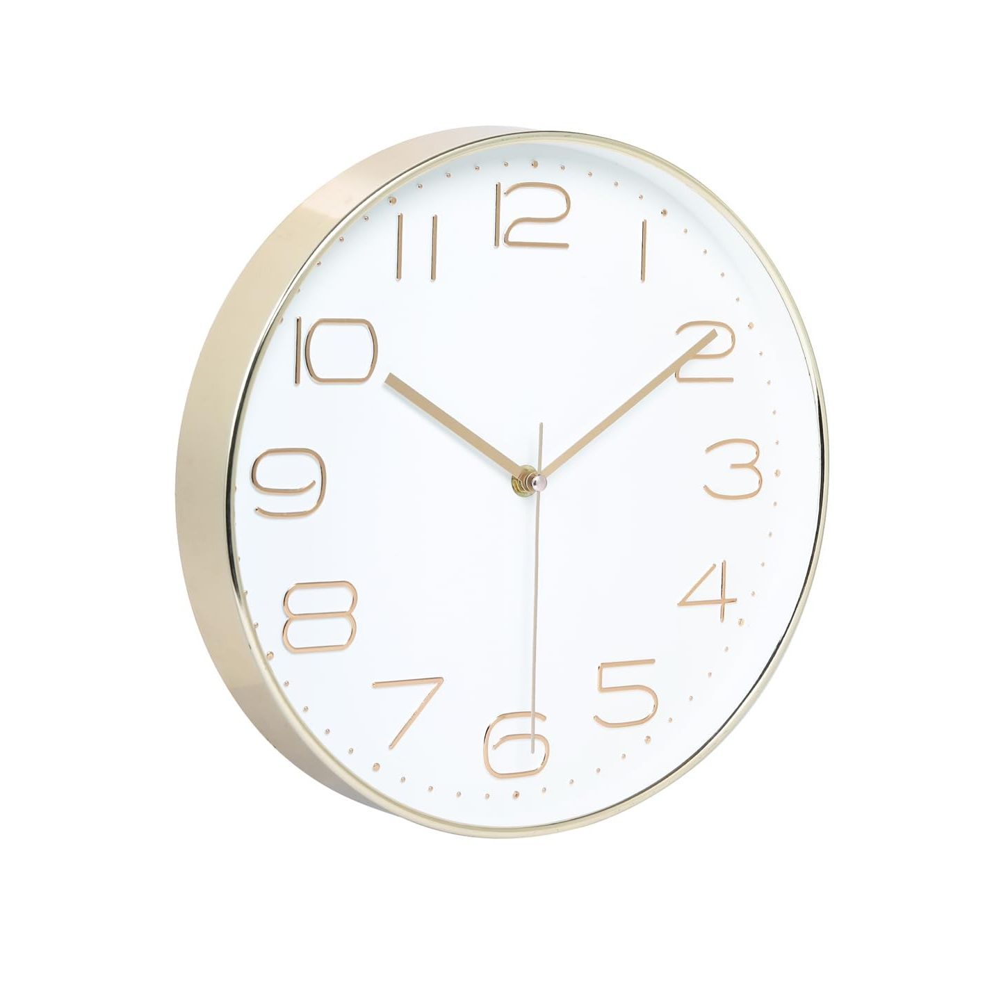 

Современные настенные часы с роскошной отделкой и бесшумным кварцевым механизмом плавного хода – 1 шт.|12 дюймов|Декоративные часы для дома, офиса,