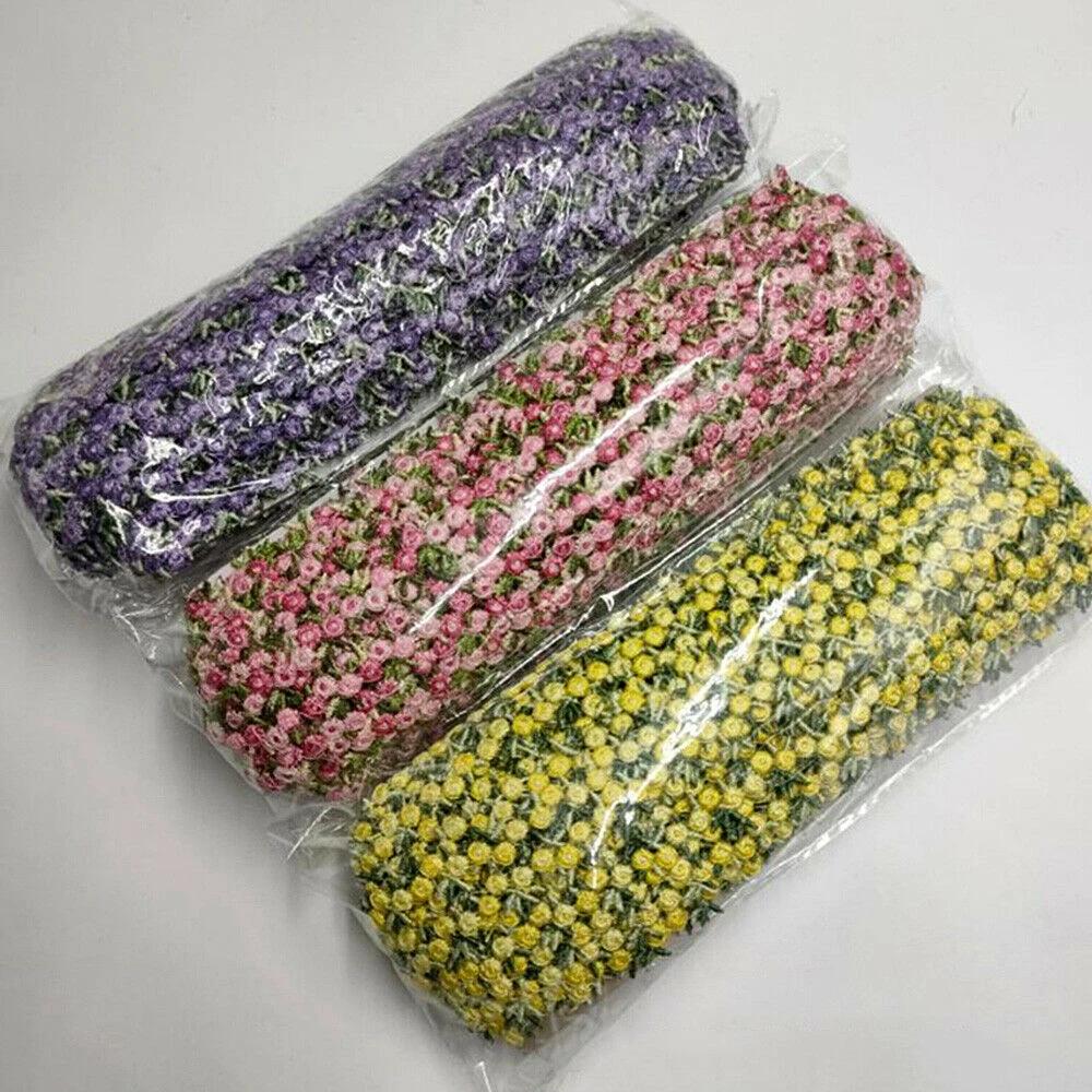 Clothes Accessories Wedding Dress Polyester Embroidered Flower Lace Trim Water Soluble Ribbons Fabric Trim