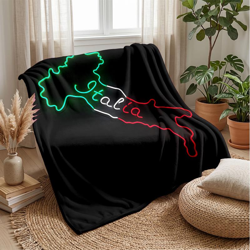 Italy Theme blanket Soft Flannel Blanket Plush Throw Blanket Cozy Sofa Bed Blanket for Home Decor