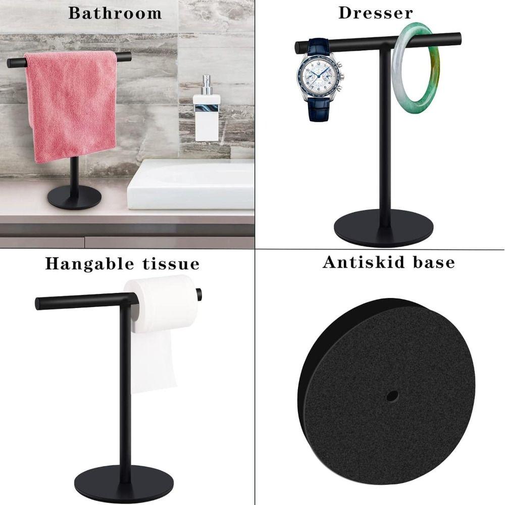 Stainless Steel Bathroom Towel Hanger Modern Style Hand Towel Holder Bath Towel Stand  Countertop