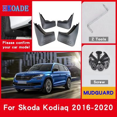 Guardabarros para Coche Para Skoda Kodiaq Accesorios NS7 2016- Guardabarros Protectores contra Salpicaduras Guardabarros Accesorios para Guardabarros de Coche