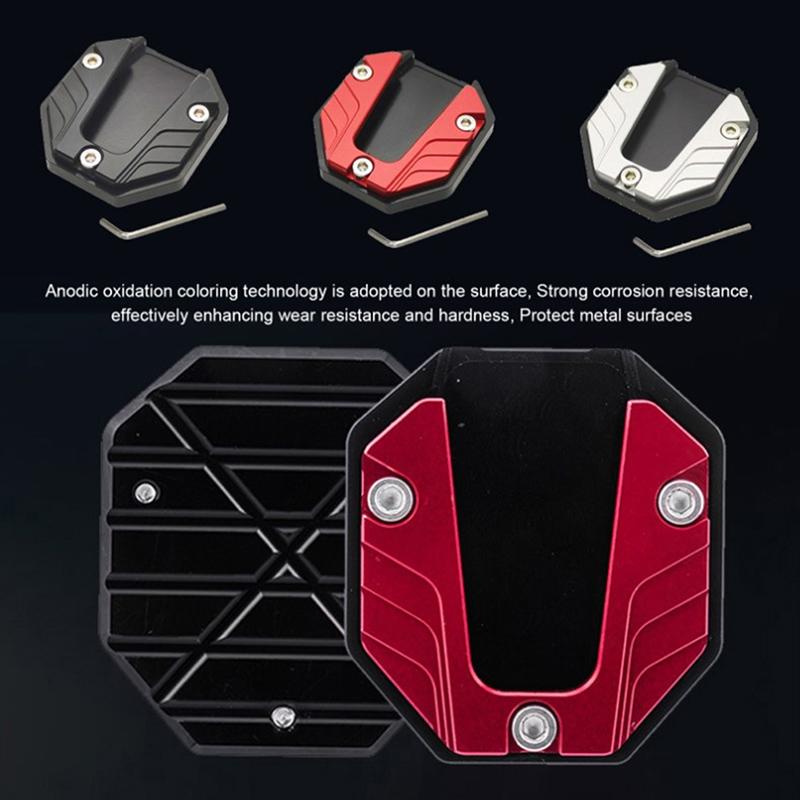 Extensie Suport Lateral Motocicletă Bicicletă din Aliaj de Aluminiu Suport Picior Lateral Extensie Picior Pad Picior Cu Suport Șurubelniță Placă Accesorii Motocicletă