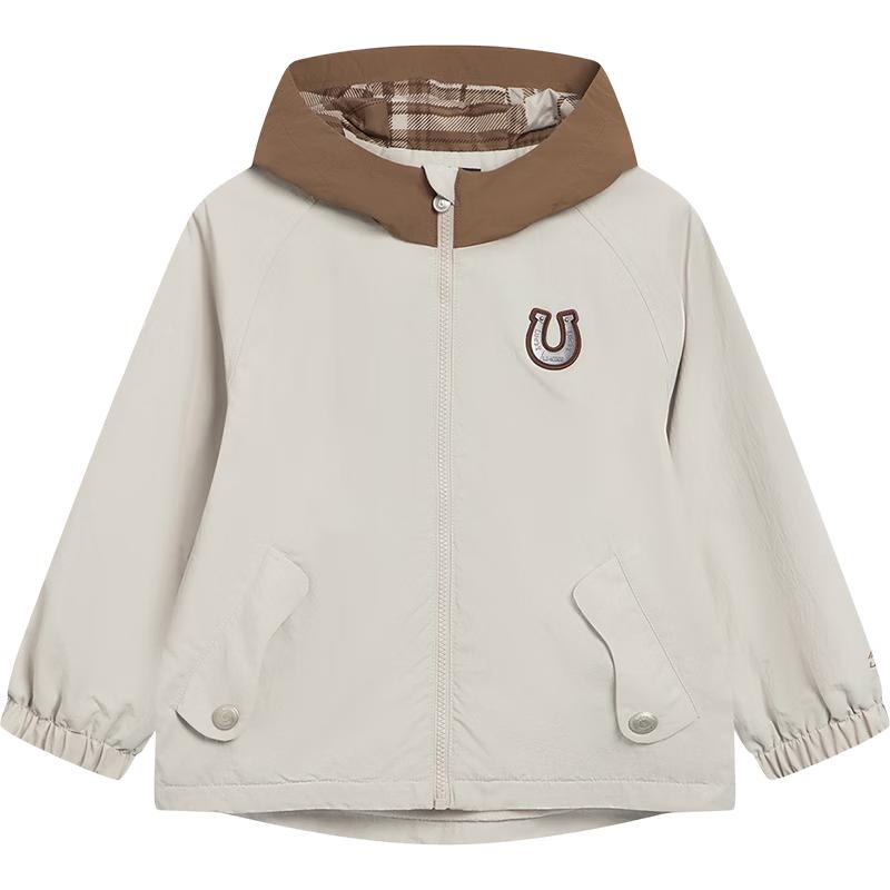 LI-NING Boys Fleece-Lined Hooded Sports Jacket 130
