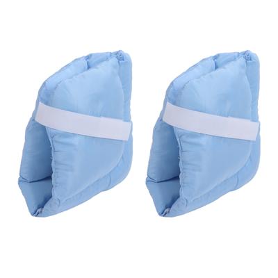 2pcs Heel Protector Cushion Universal Size Reducing Pressure Blue Pearl Cotton Material Soft Foot