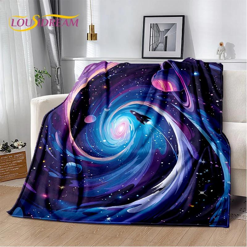 Universe Space Stars Black Hole Galaxy Earth Milky Way Soft Blanket,Soft Throw Blanket for Home Bedroom Bed Sofa Cover Kid Gift