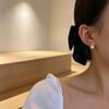 Womens Natural Freshwater Pearl Stud Earrings French Style Luxury Small Batch High-end Zircon Accent