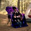 1pc Addams Family Wednesday4 Theme Blanket - Digital Print, Polyester, Cozy for All Seasons, Perfect for Outdoor, and Travel