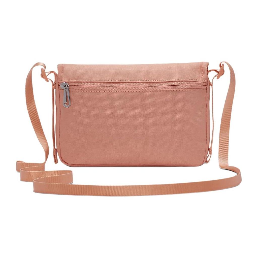 Nike Adjustable Flap Canvas Shoulder Bag Unisex Shoulder Bag Apricot-Yellow Pink CW9300-808