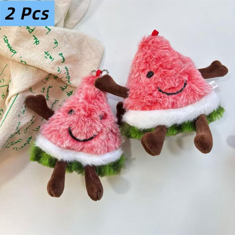 

1/2 Pcs Cute Watermelon Fruit Plush Doll Stuffed Toys Keychain Bag Pendant Backpack Hanging Ornaments Keyring Christmas Gifts 2 PCS
