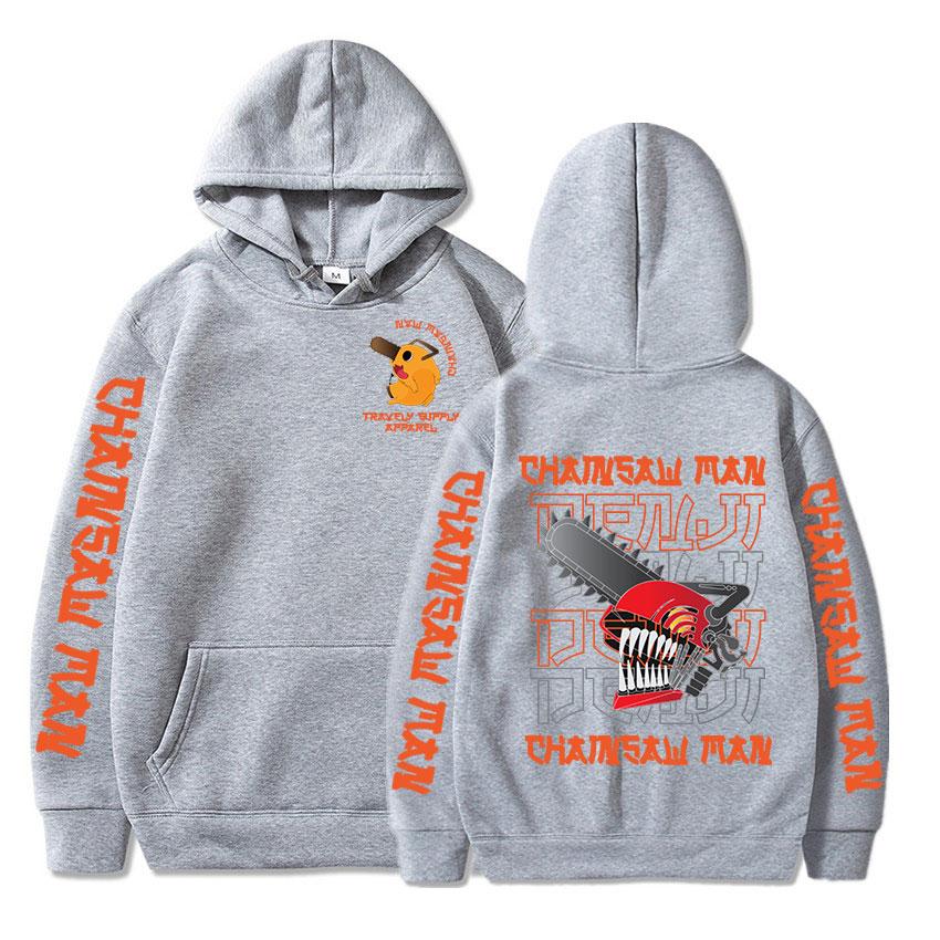 Anime Chainsaw Man Denji Pochita Hoodies Cartoon Bedruckte Herren Pullover Manga Grafik Sweatshirts Lange Ärmel Mit Kapuze Gothic Streetwear