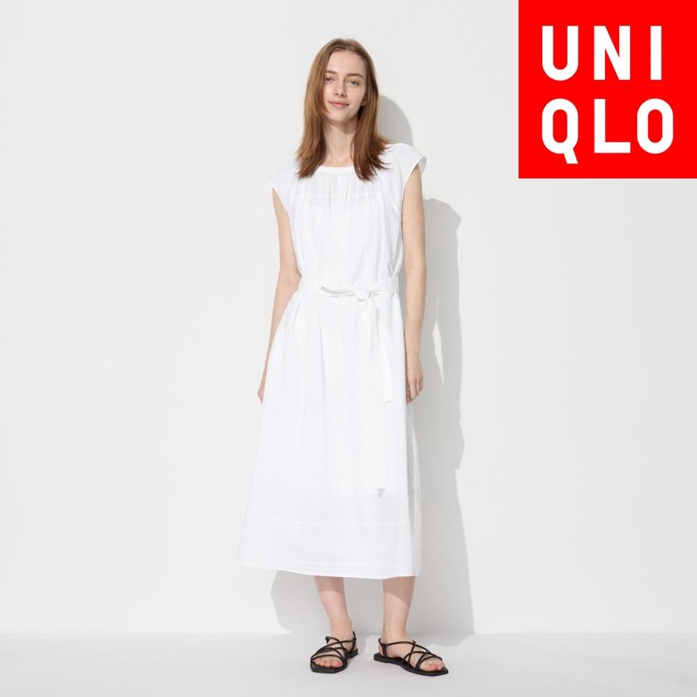 

Платье с вышивкой UNIQLO с коротким рукавом