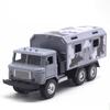 1/43 Militär-LKW-Armee-Panzerwagenmodell, Säuglingssimulationsfahrzeugmodell für einziehbares Kinderspielzeug mit Licht und Ton (Antiker Krankenwagen)