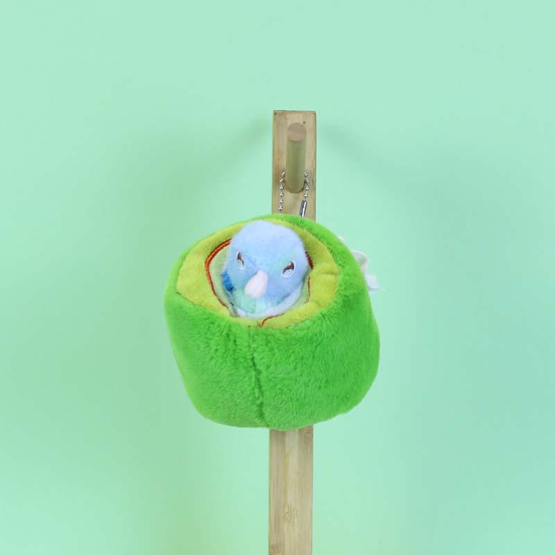 

Забавное плюшевое гнездо птицы - Милая маленькая кукла-птичка, украшение для рюкзака 13 cm