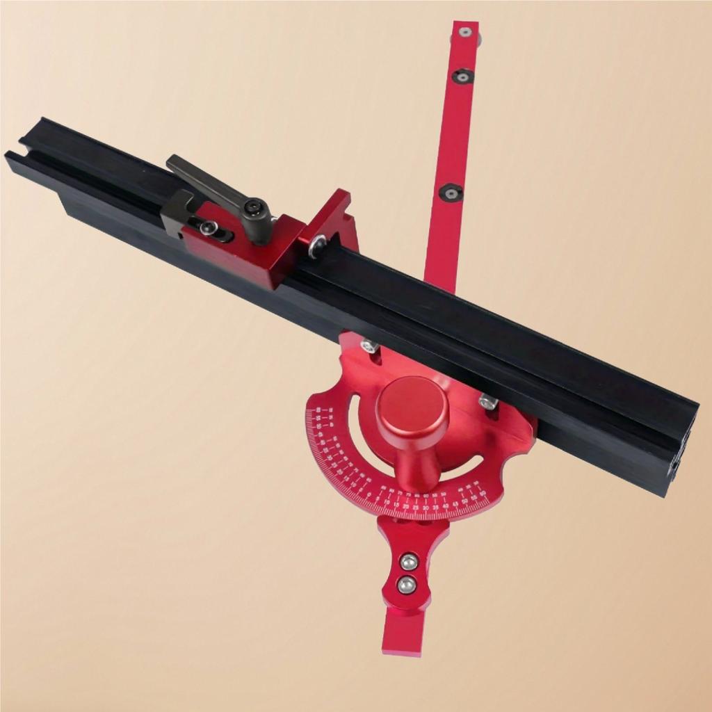 1pc Table Saw T Track Miter Gauge or with Fence and Quick Angle Stop, Table Saw Aluminum Alloy Precision Scale Woodworking Tool