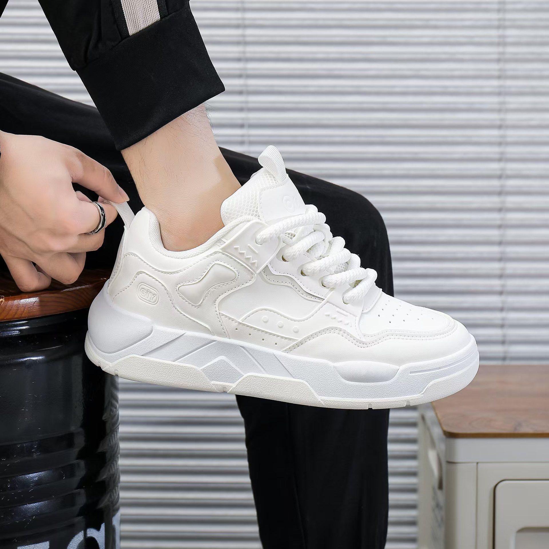 

New men s shoes new casual versatile sports casual board shoes trendy shoes C303 45 белый