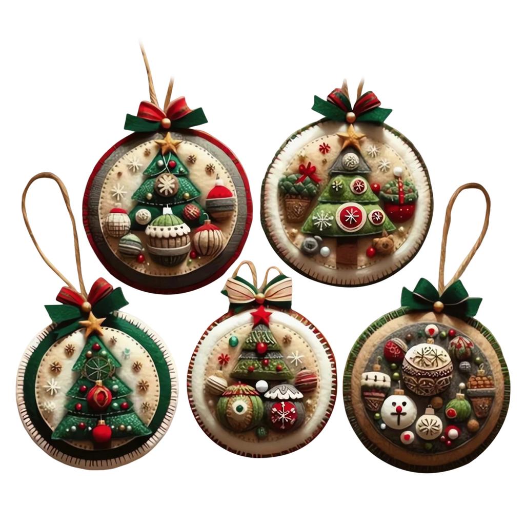 DIY Christmas Felt Patch Kit Sewing Supplies Felt Ornaments Craft Set Multi-Purpose Xmas Felt Mending Kit for Tree & Home Decor