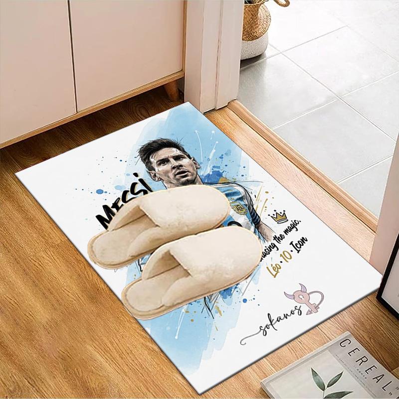 Golden Messi Glory Rug Game Carpet, Floor Mat for Bedroom Living Room Entryway Rug, Home Decor Idea Gift for Christmas Birthday